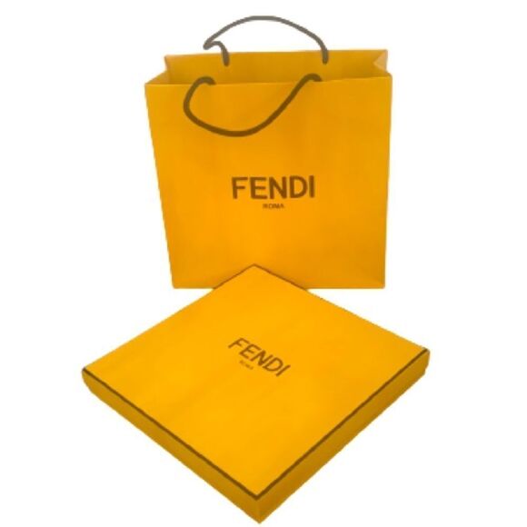 Fendi Empty Square Gift Box, Shopping Tote Bag for Storage - Medium 10”x 10”x4” - Picture 1 of 10